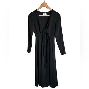 Aritzia Wilfred Black Aubagne Midi Dress